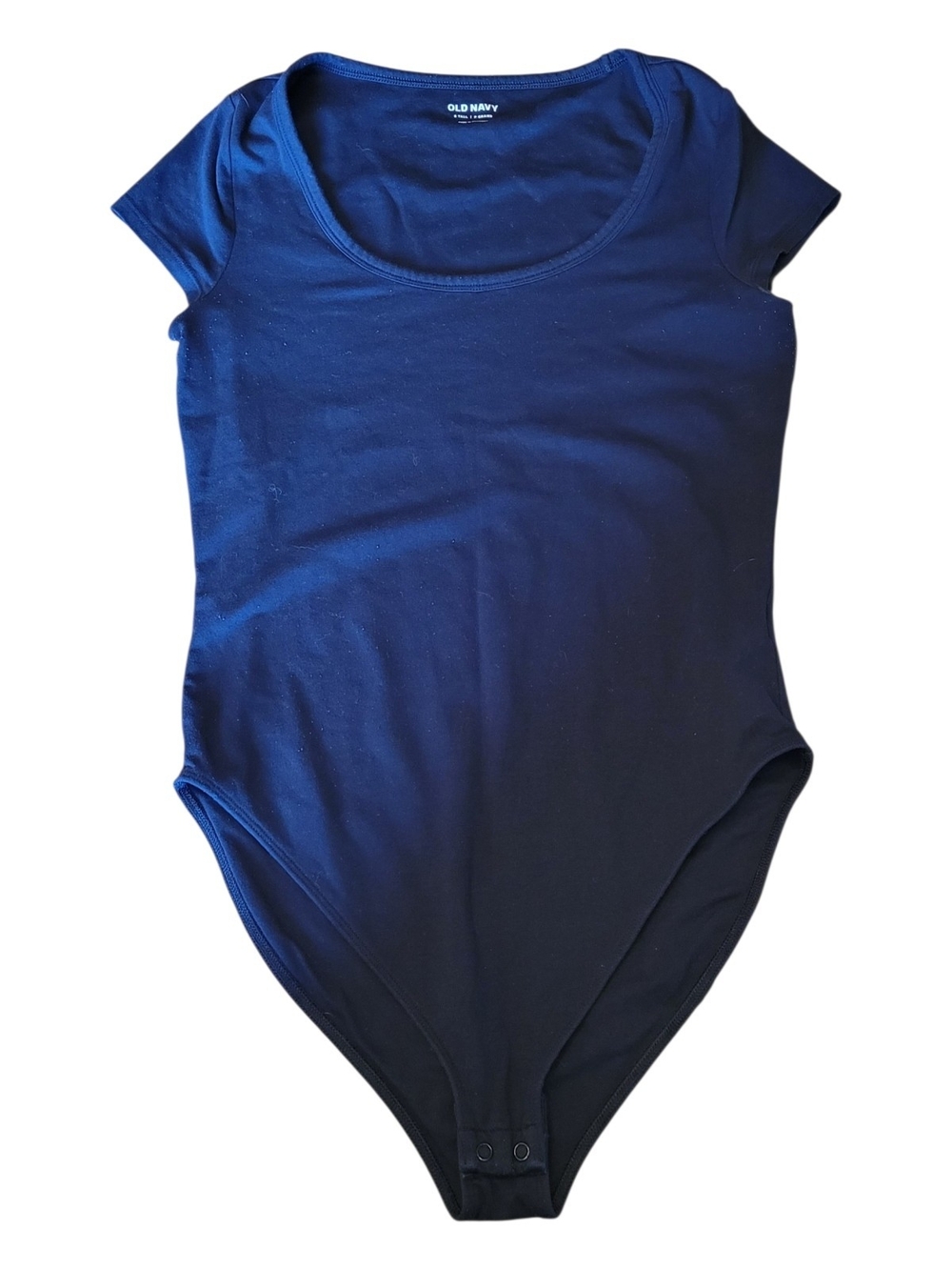 Navy Scoop Neck Short-Sleeve Bodysuit - Picture 1 of 3